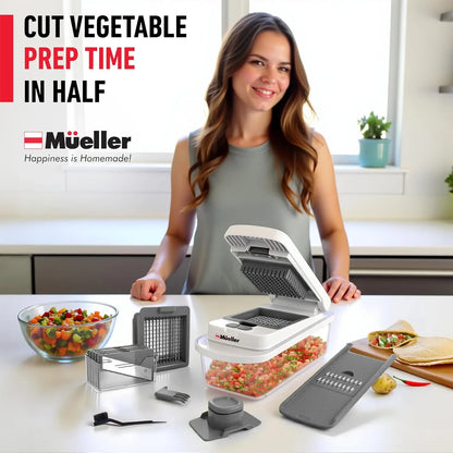 10-in-1 Vegetable Chopper & Mandoline Slicer with Container