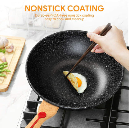 12" Nonstick Wok w/ Lid & Spatula, Induction, PFOA-Free